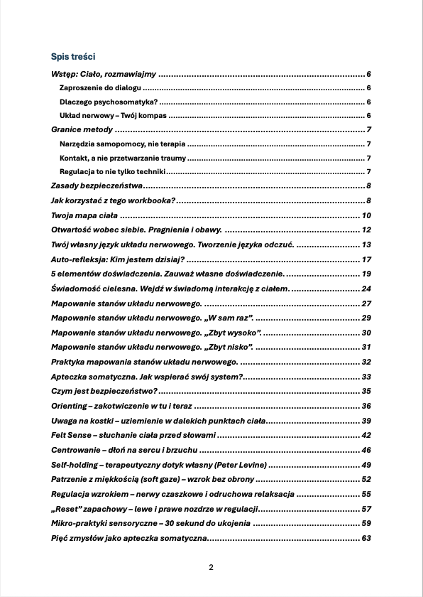 Ciało, rozmawiajmy WORKBOOK